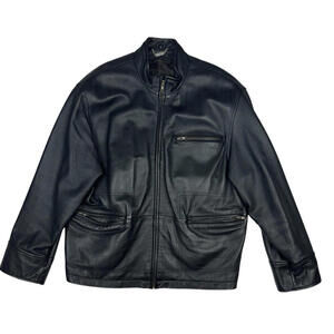 Danier Vintage Leather Jacket Black Size S